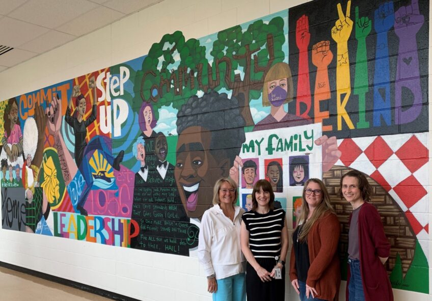 Judy Brunner - SPS Board Pres., Natalie Murdock - FSPS Exec. Dir., Crystal Sharp - FSPS Board Pres. and Ashley Bolling - Parkview Art Teacher